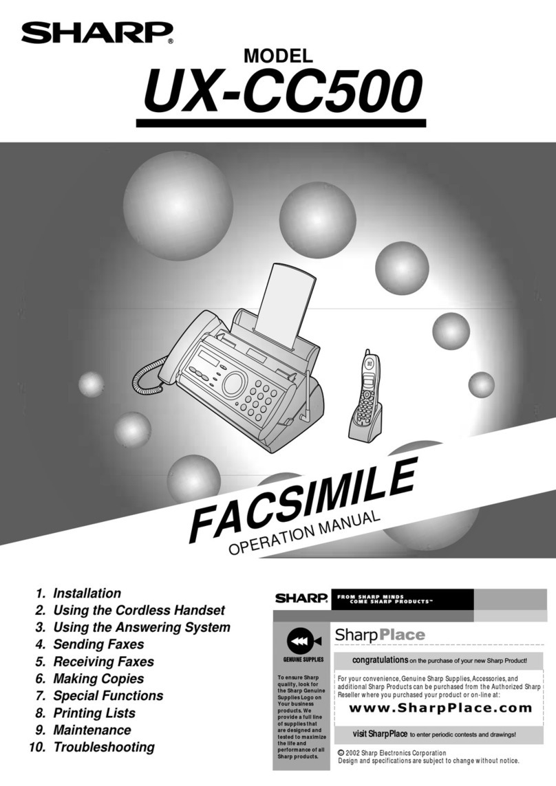 Sharp UX-CC500 User manual