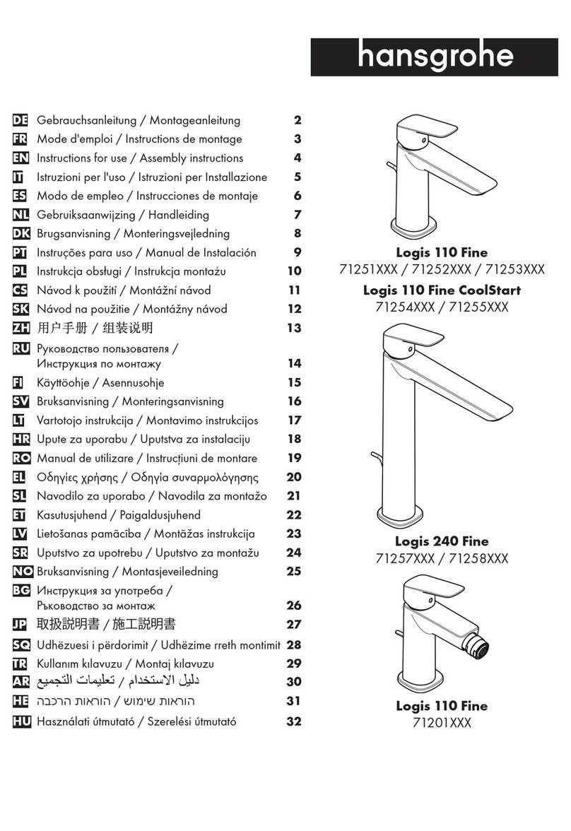 Hans Grohe Logis 110 Fine 71251 Series Instructions for use/assembly instructions Hans Grohe Logis 110 Fine 71251 Series Instructions for use/assembly instructions