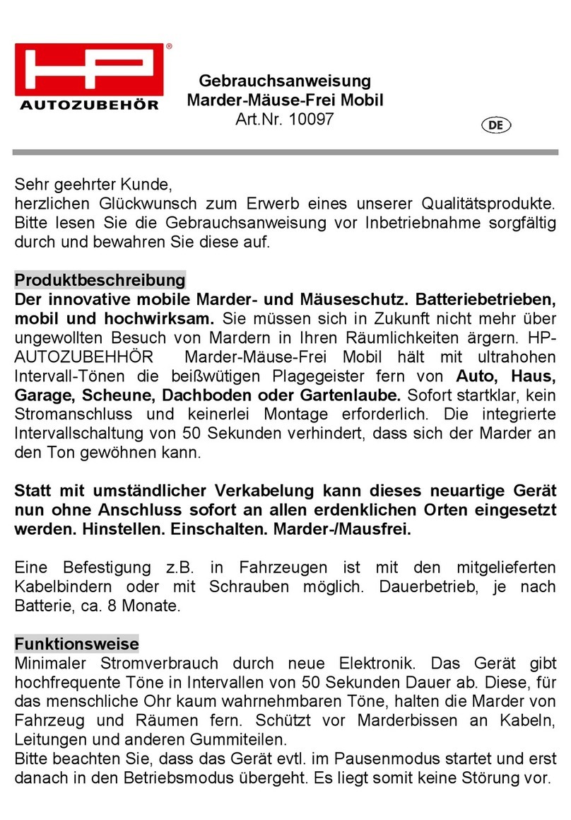HP Autozubehor 10097 User manual