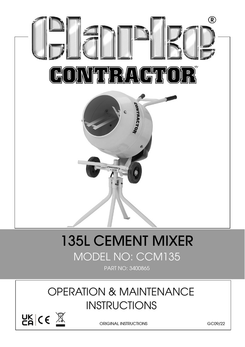Clarke Contractor CCM135 Instruction Manual