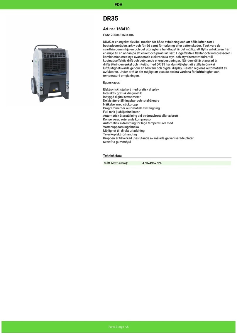 Foma DR35 Instruction and maintenance manual