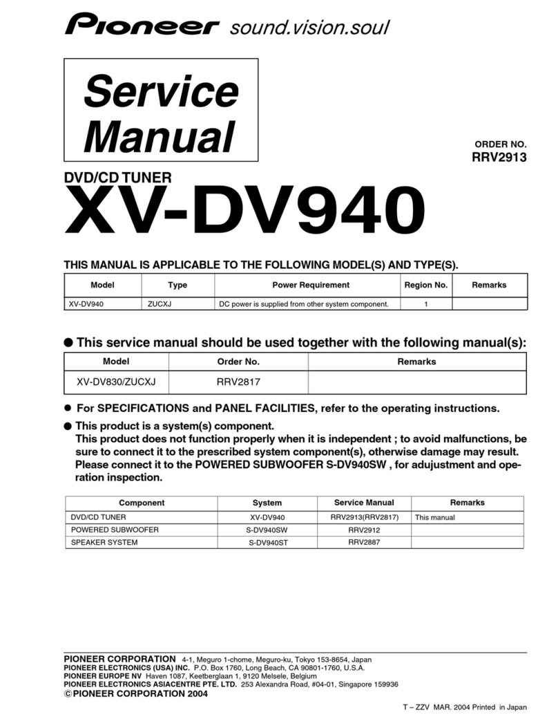 Pioneer XV-DV940 User manual