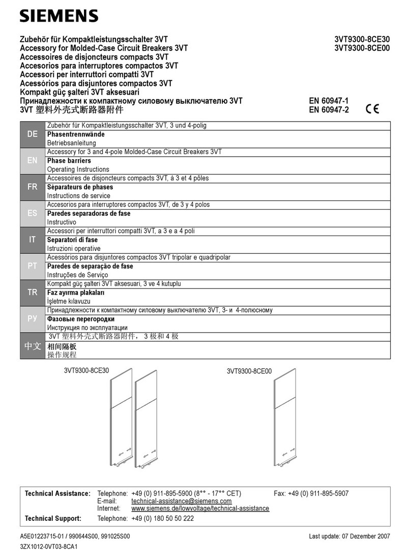 Siemens 3VT9300-8CE30 operating instructions