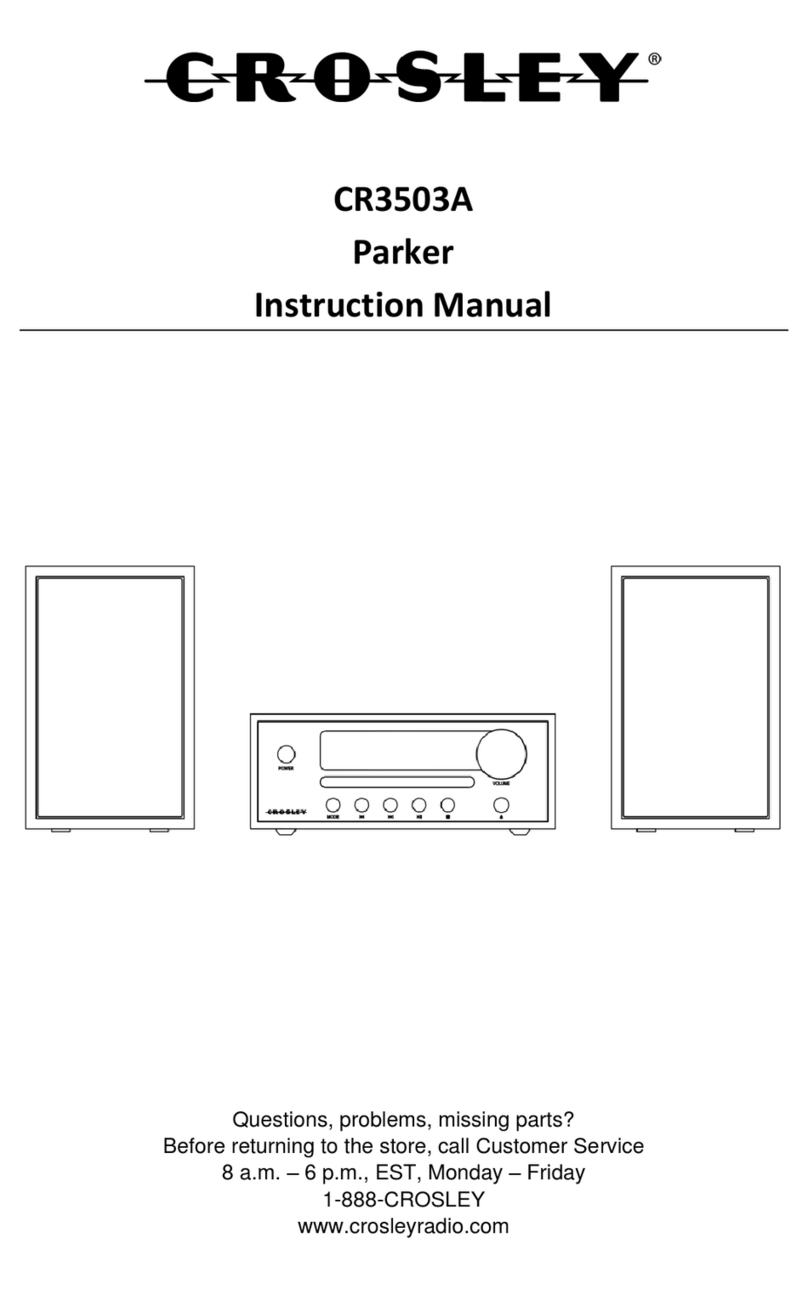 Crosley CR3503A instruction manual