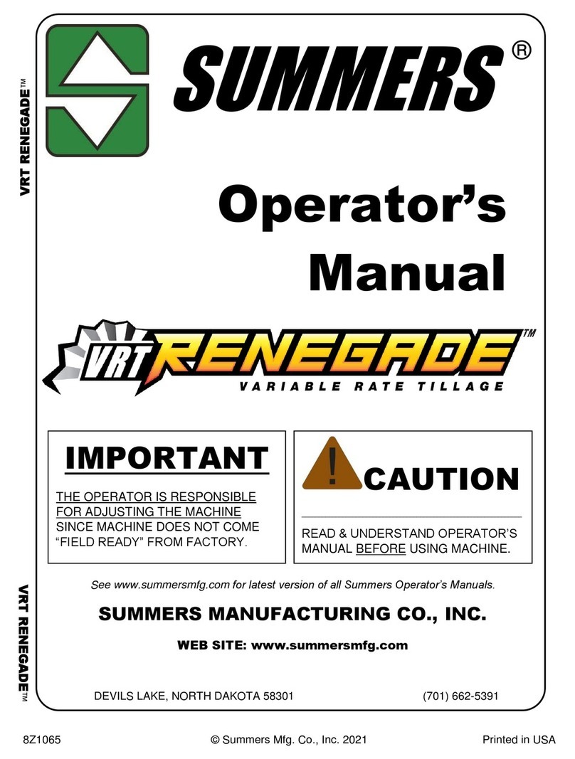 Summers VRT Renegade Operator's manual