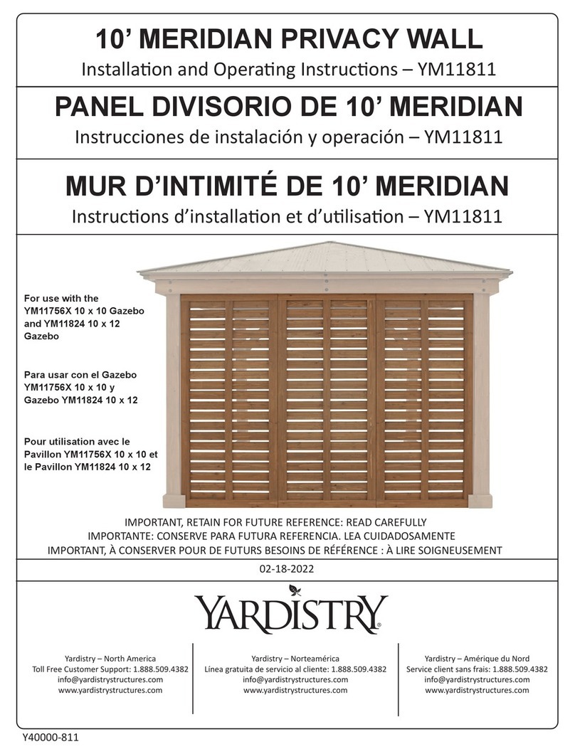 Yardistry YM11811 Installation and operating instructions