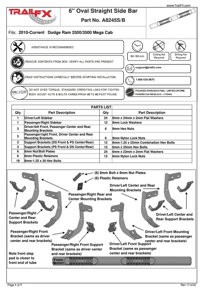 TrailFX A8245S/B manual