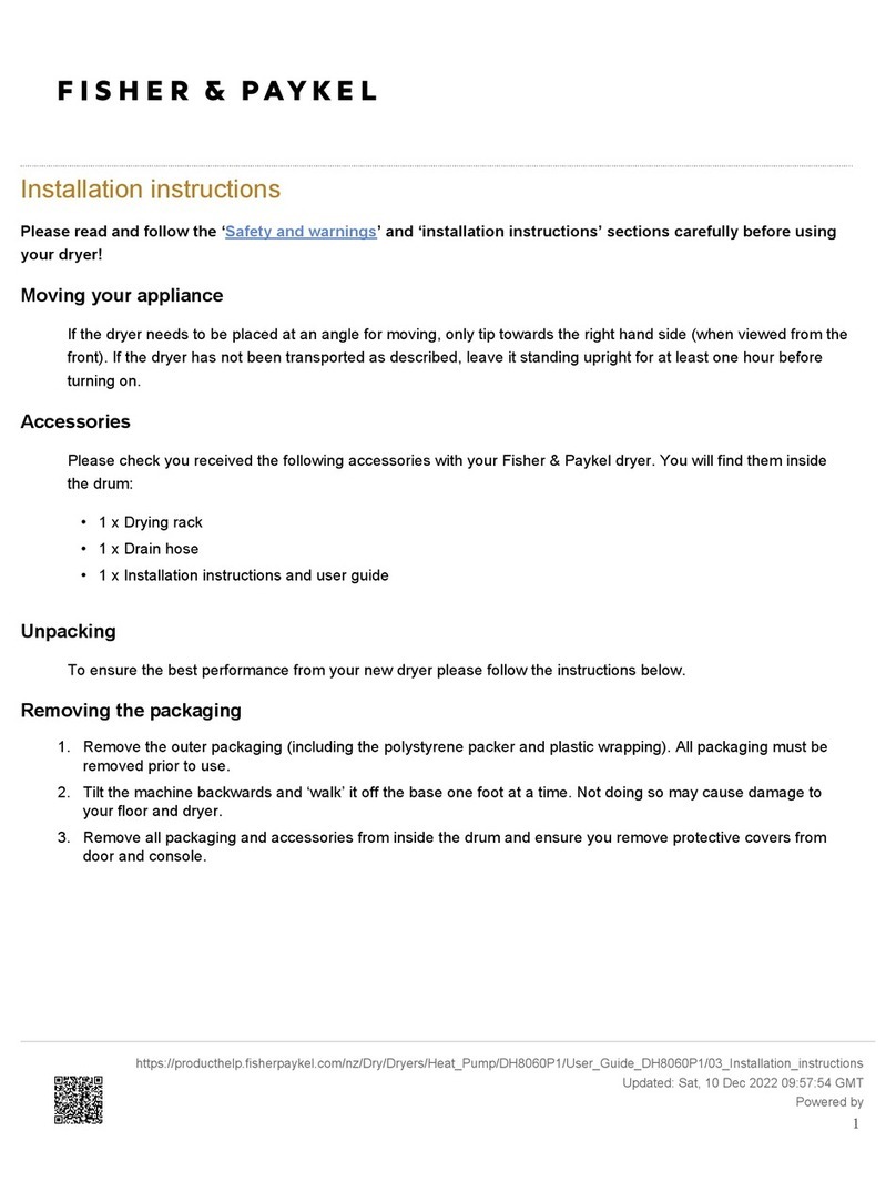 Fisher & Paykel DH8060P1 installation instructions