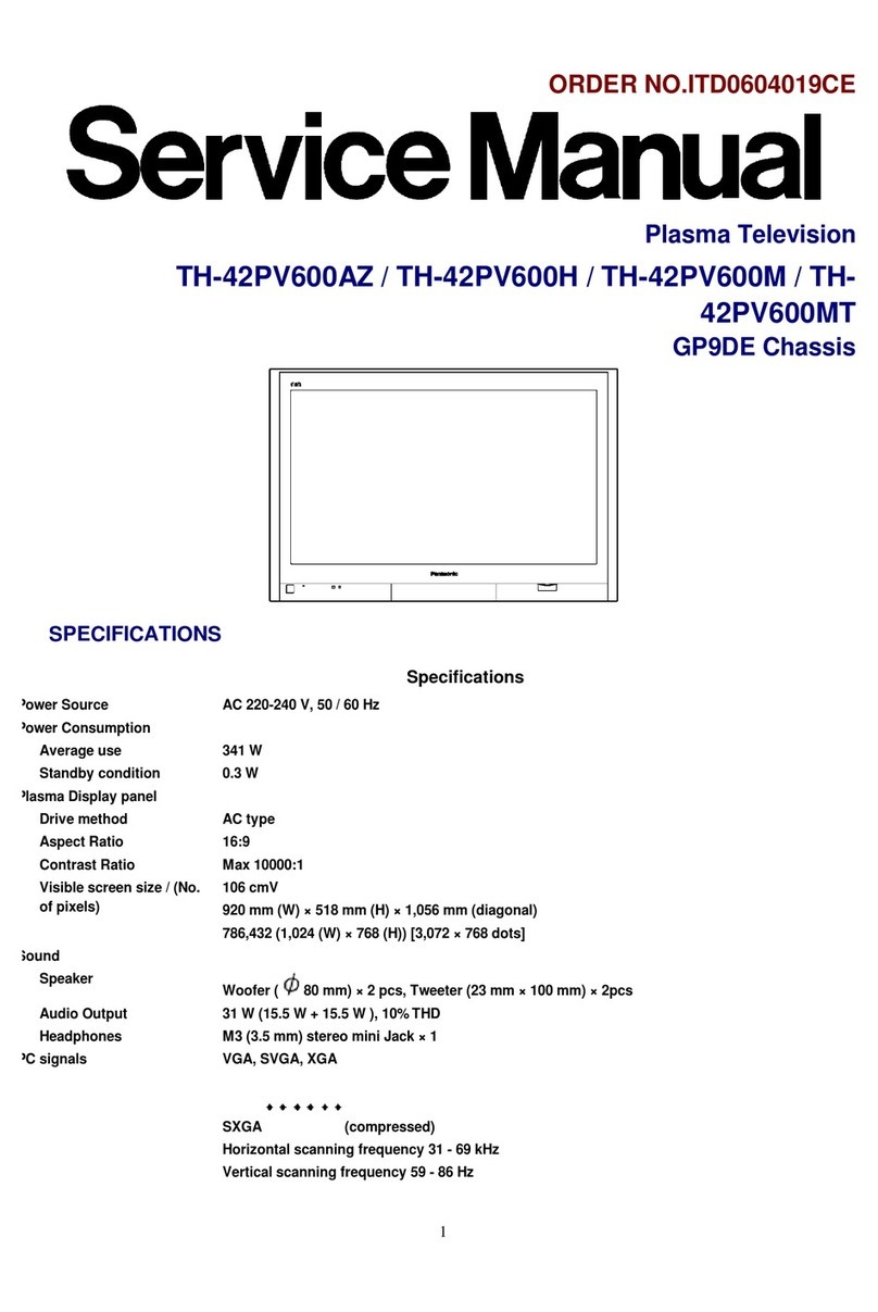 Panasonic TH-42PV600AZ User manual