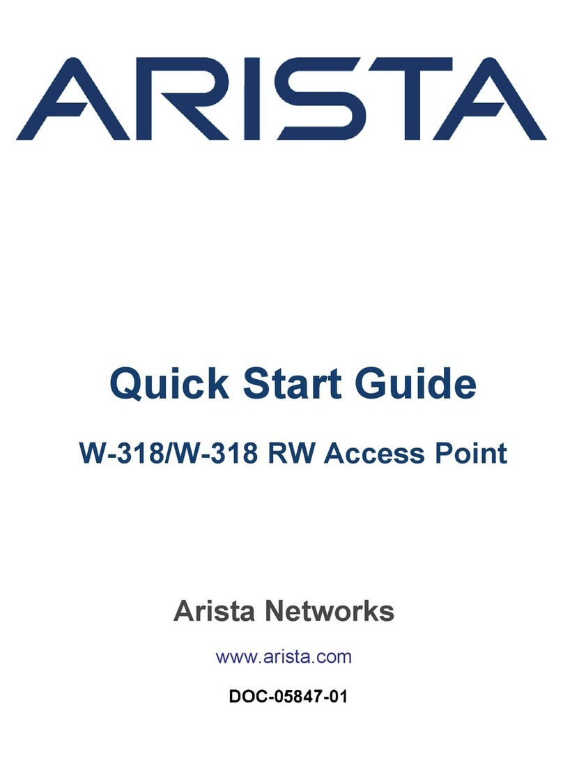 Arista W-318 quick start guide