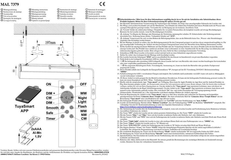 Briloner MAL 7379 Mounting instructions
