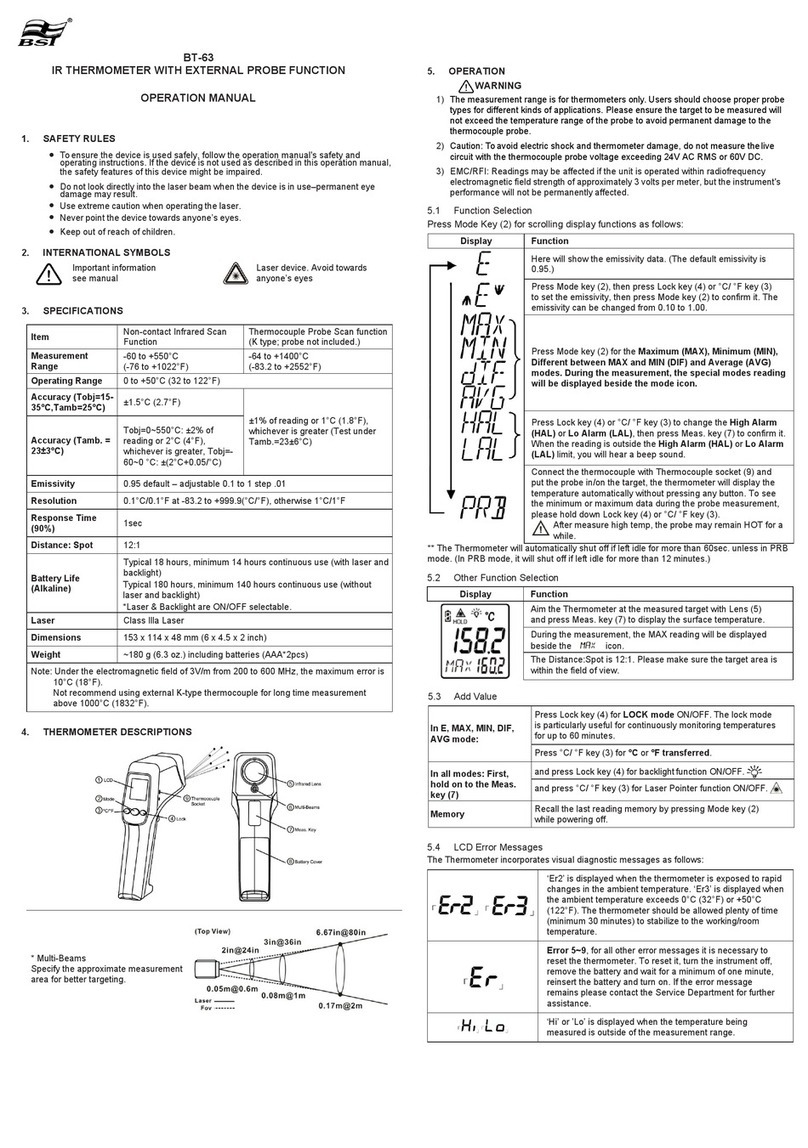 BST BT-63 Operation manual