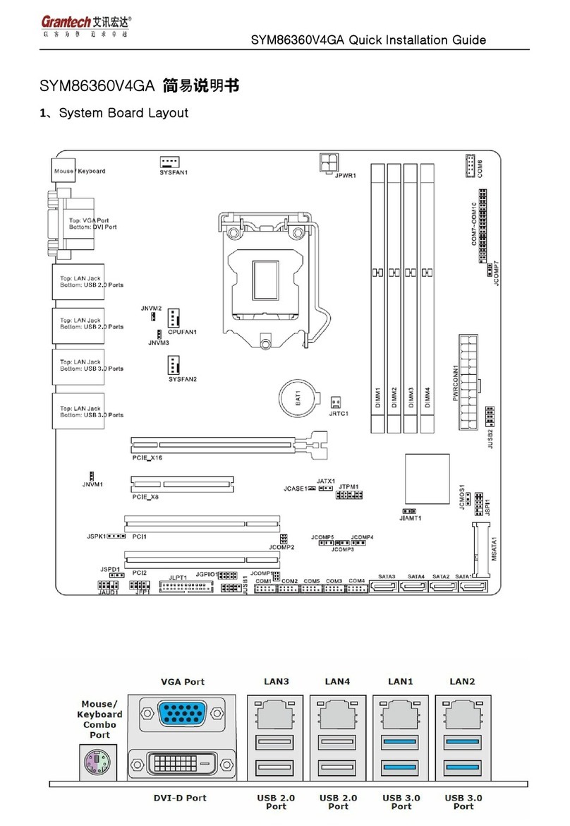 Grantech SYM86360V4GA Quick installation guide