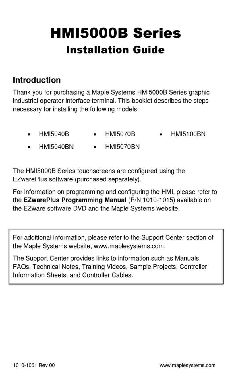 Maple Systems HMI5040BN installation guide