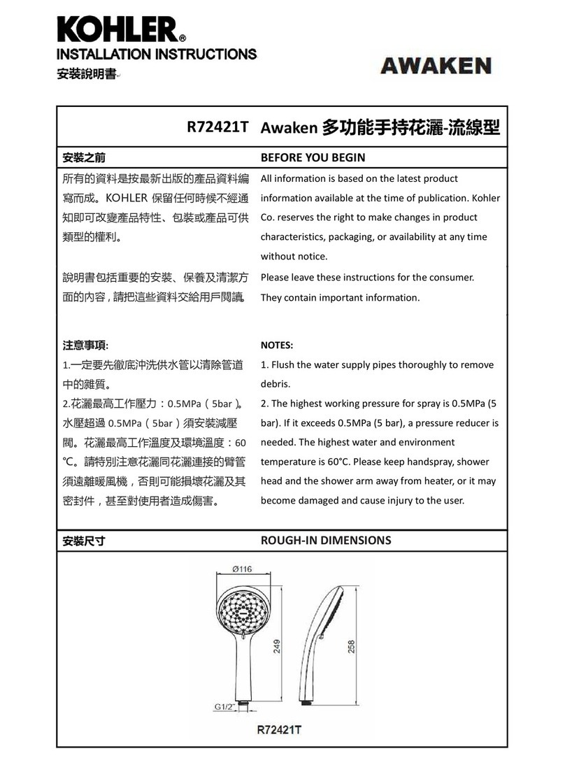 Kohler Awaken R72421T User manual