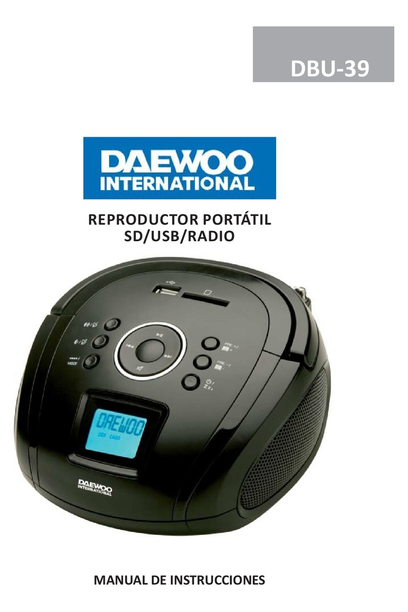 Daewoo DBU-39 user manual