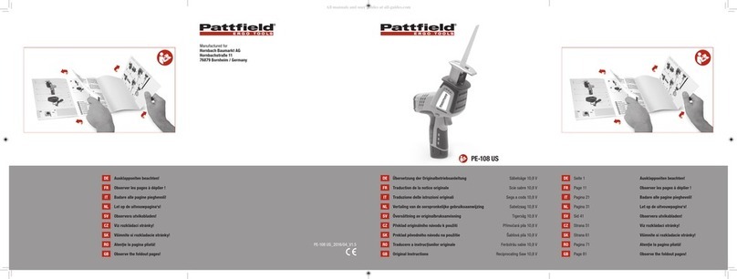 Pattfield Ergo Tools PE-108 US Original instructions