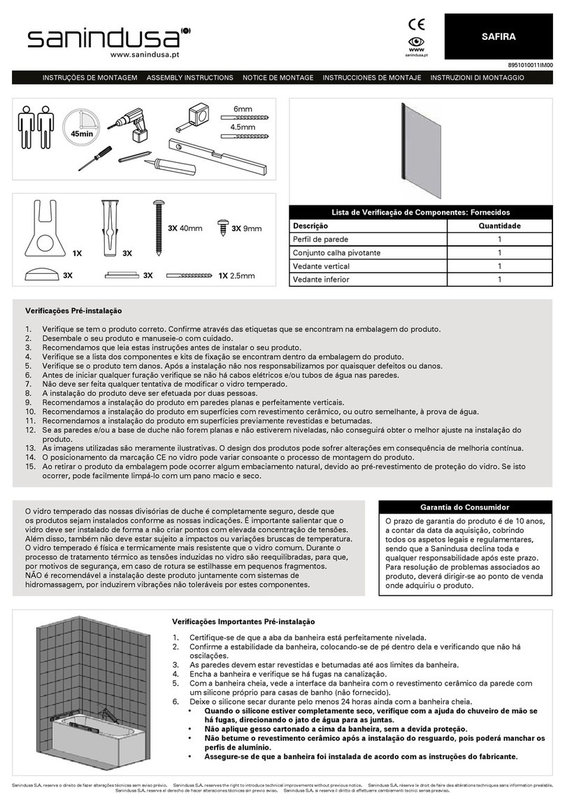 sanindusa SAFIRA Assembly instructions