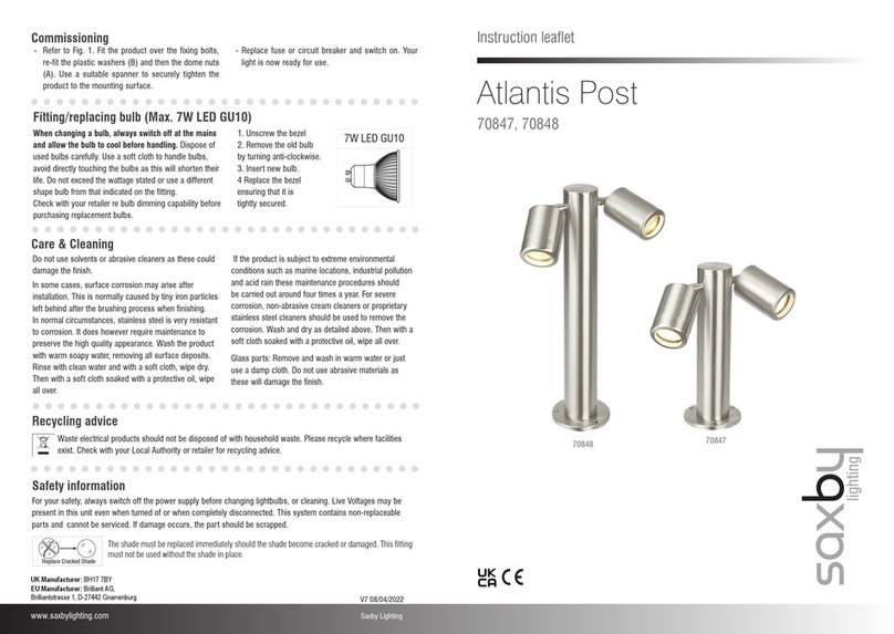 Saxby Lighting Atlantis Post Manual