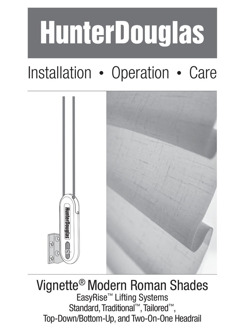 HunterDouglas Vignette Modern Roman Shades Parts list manual