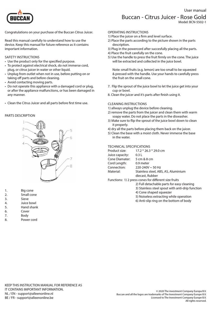 Buccan BCN-5502-1 user manual