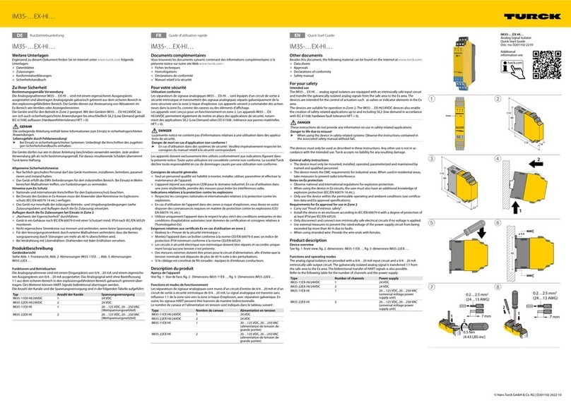 turck IM35 EX-HI Series quick start guide
