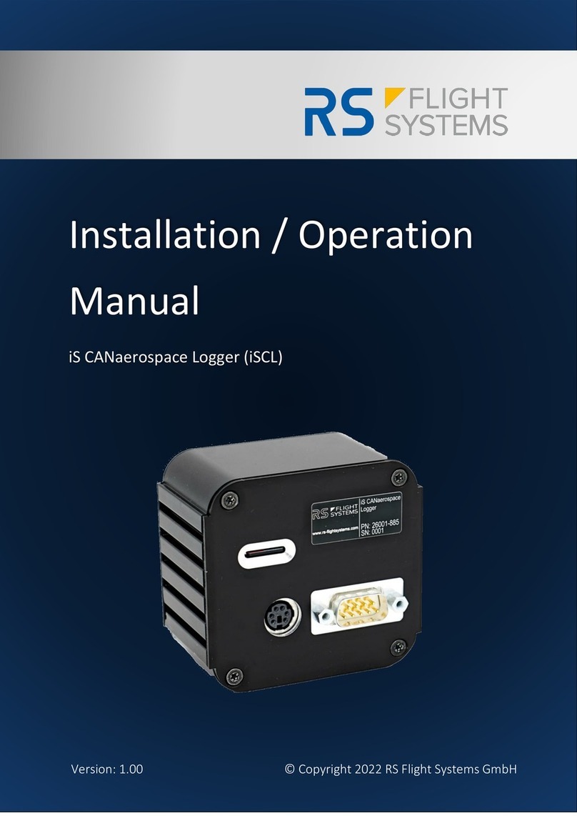 RS Flight Systems iS CANaerospace Logger Installation & operation manual