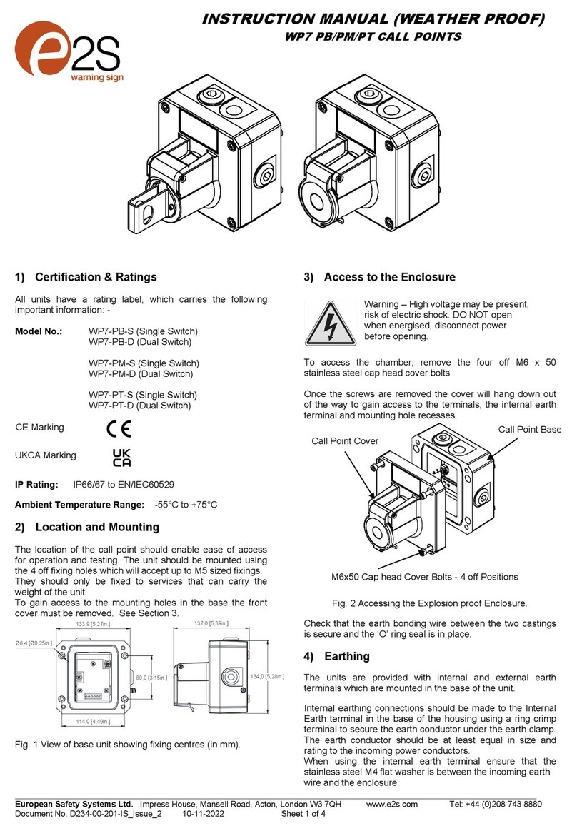E2S WP7-PB-S instruction manual