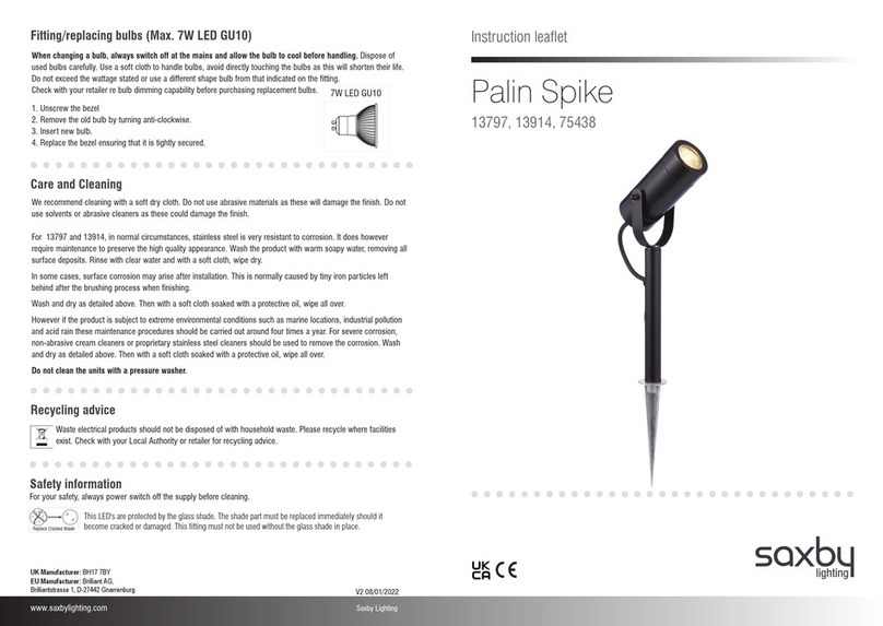 Saxby Lighting Palin Spike Manual