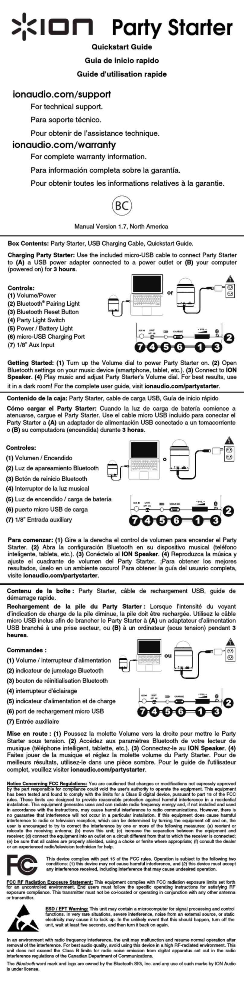 ION party starter quick start guide