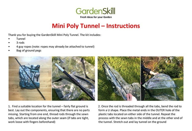 GardenSkill Mini Poly Tunnel instructions