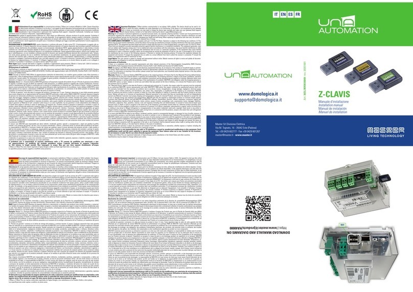 UNA AUTOMATION Z-Clavis HA40000 installation manual