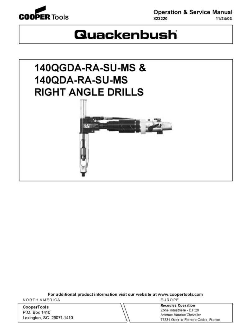 Cooper Tools Quackenbush 140QGDA-RA-SU-MS Installation and operating instructions