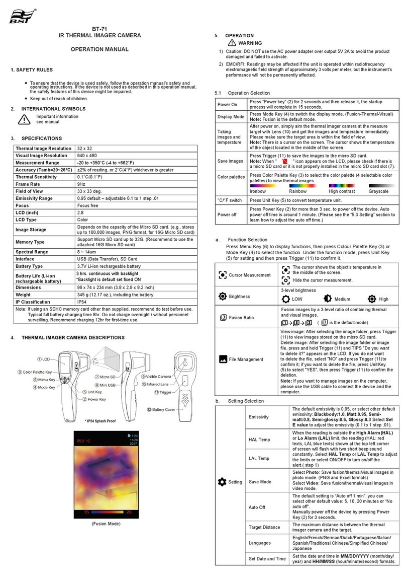BST BT-71 Operation manual