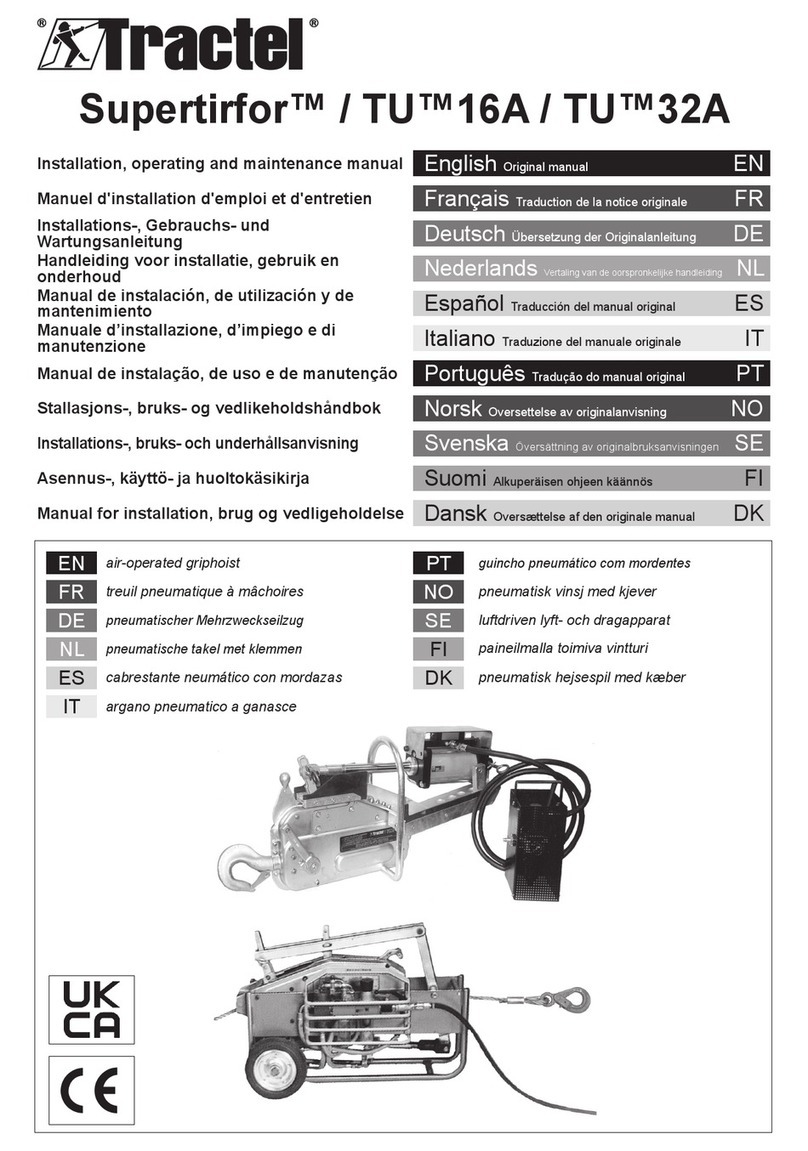 Tractel supertirfor TU16A Operation instructions