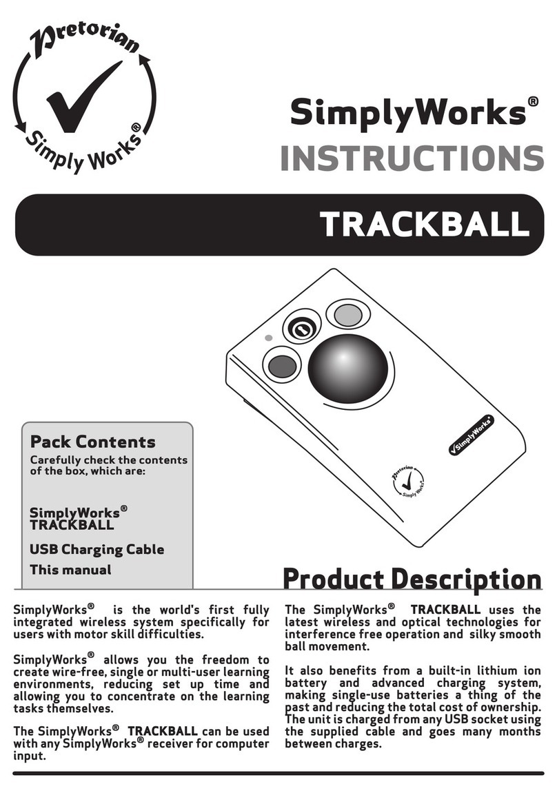 Pretorian SimplyWorks TRACKBALL instructions