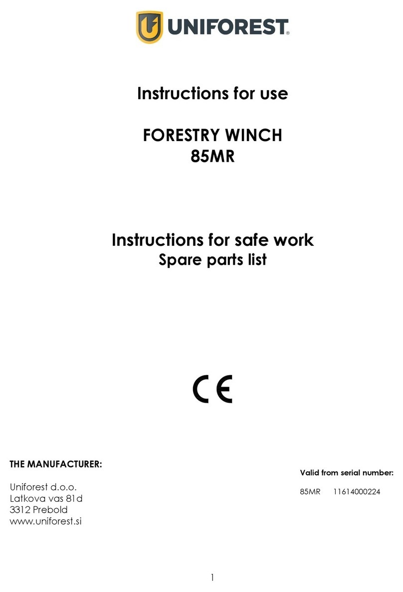 Uniforest 85MR User manual