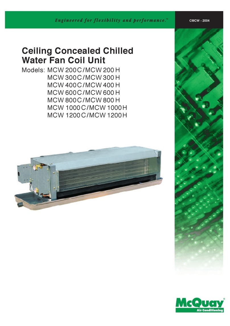 McQuay MCW 200 C User manual