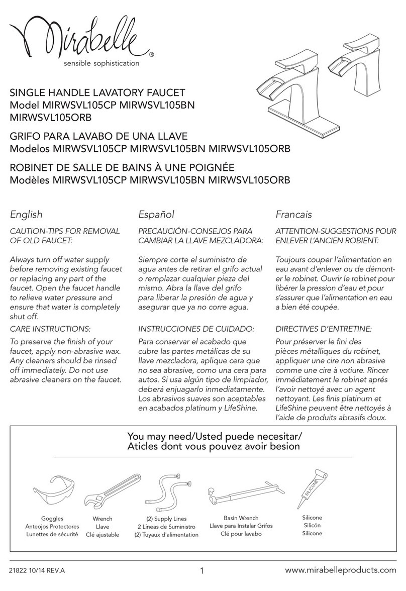 Mirabelle MIRWSVL105ORB User manual Mirabelle MIRWSVL105ORB User manual