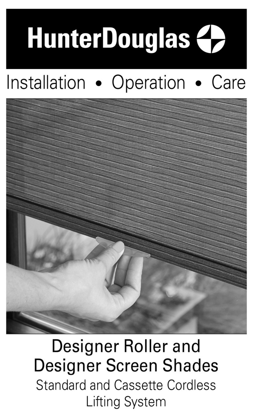 HunterDouglas Designer Roller Shades Parts list manual