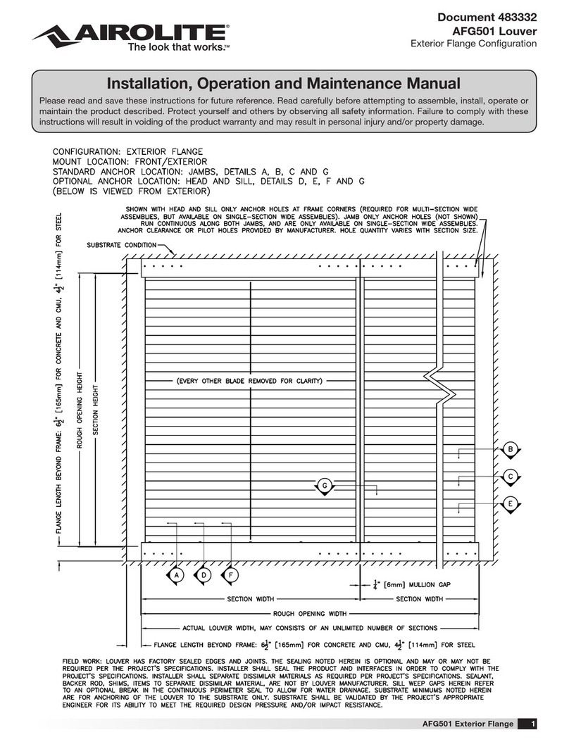 Airolite AFG501 Installation, operation and maintenance manual Airolite AFG501 Installation, operation and maintenance manual