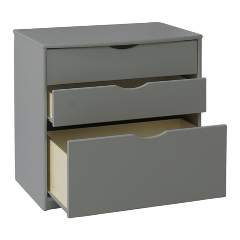 Scallywag Kids 3 Drawer Chest Assembly instructions