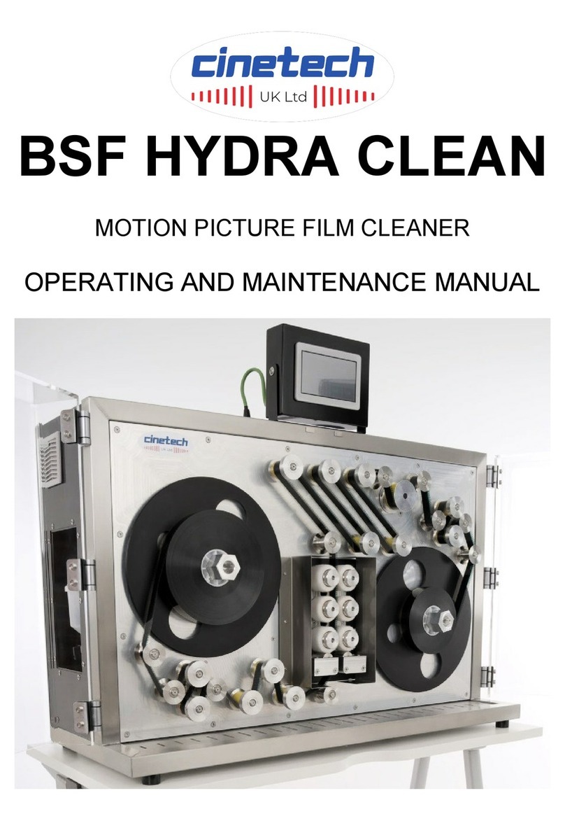 Cinetech BSF HYDRA CLEAN Operating and maintenance manual