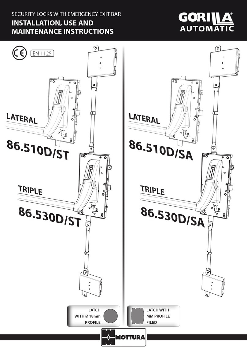 Mottura Gorilla Automatic 86510D/SA Quick start guide
