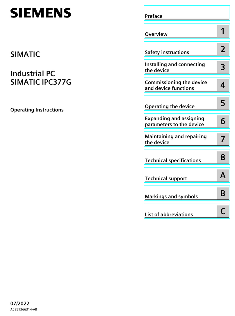Siemens SIMATIC IPC377G User manual