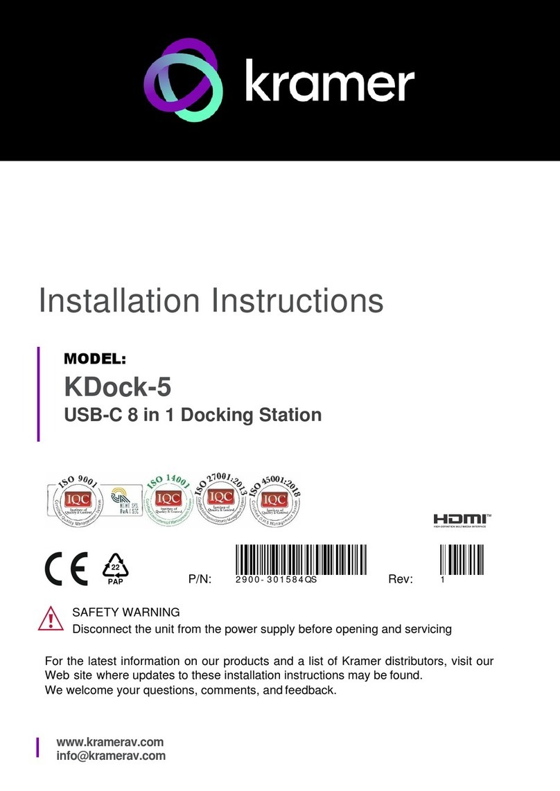 Kramer KDock-5 installation instructions