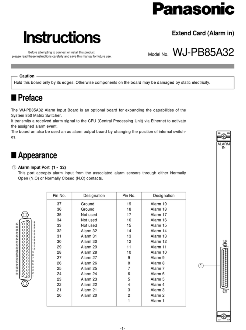 Panasonic WJ-PB85A32 User manual