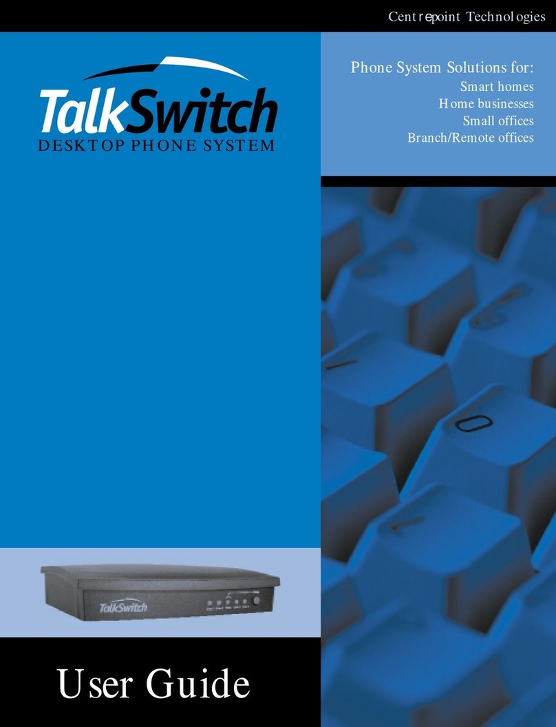 Centrepoint Technologies TalkSwitch user guide