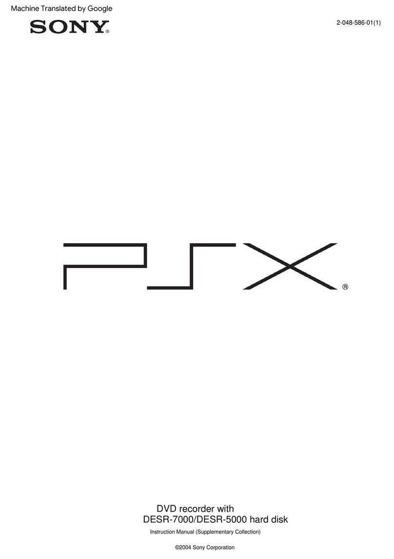 Sony PSX DESR-7000 instruction manual