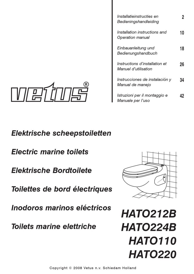 Vetus HATO212B Installation instructions and operation manual Vetus HATO212B Installation instructions and operation manual